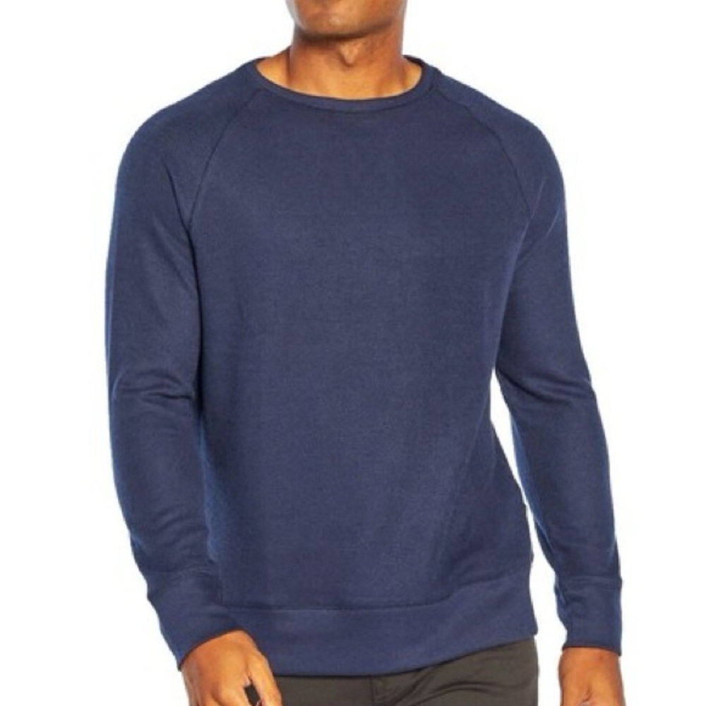 Banana Republic 100% Merino Wool Crew Neck Pullover Sweater Navy Blue Men’s